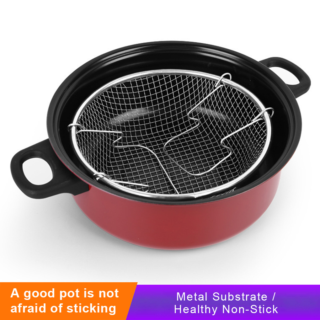 Crepe Pan Nonstick - Fritar pote apartamento fritadeira panelas antiaderentes