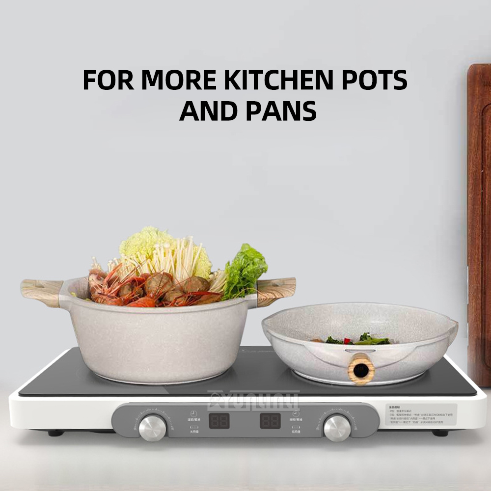 Hot Pot Portable Dual - Fogão de indução doméstico, fogão de
