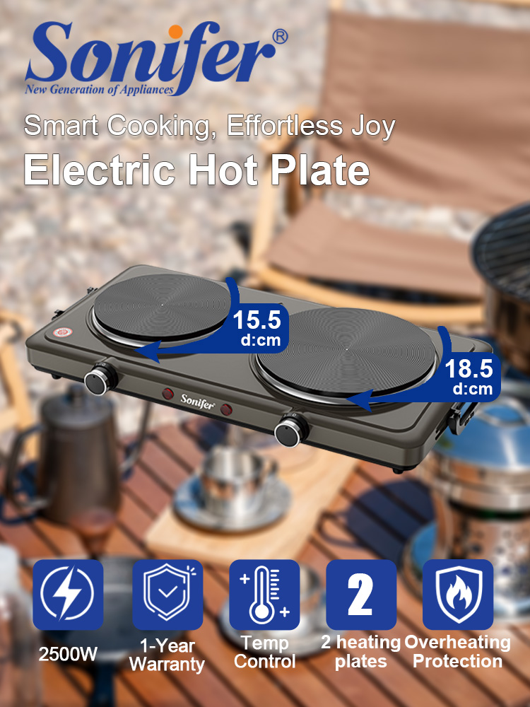 Hot Pot Portable Dual - Placa Elétrica Dupla Sonifer SF-3071 1500W