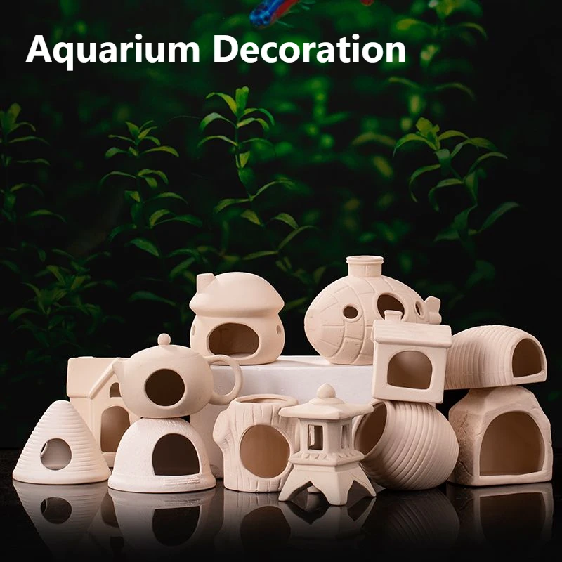 Tagine Clay Pot - Decoração de aquário de argila, cerâmica,