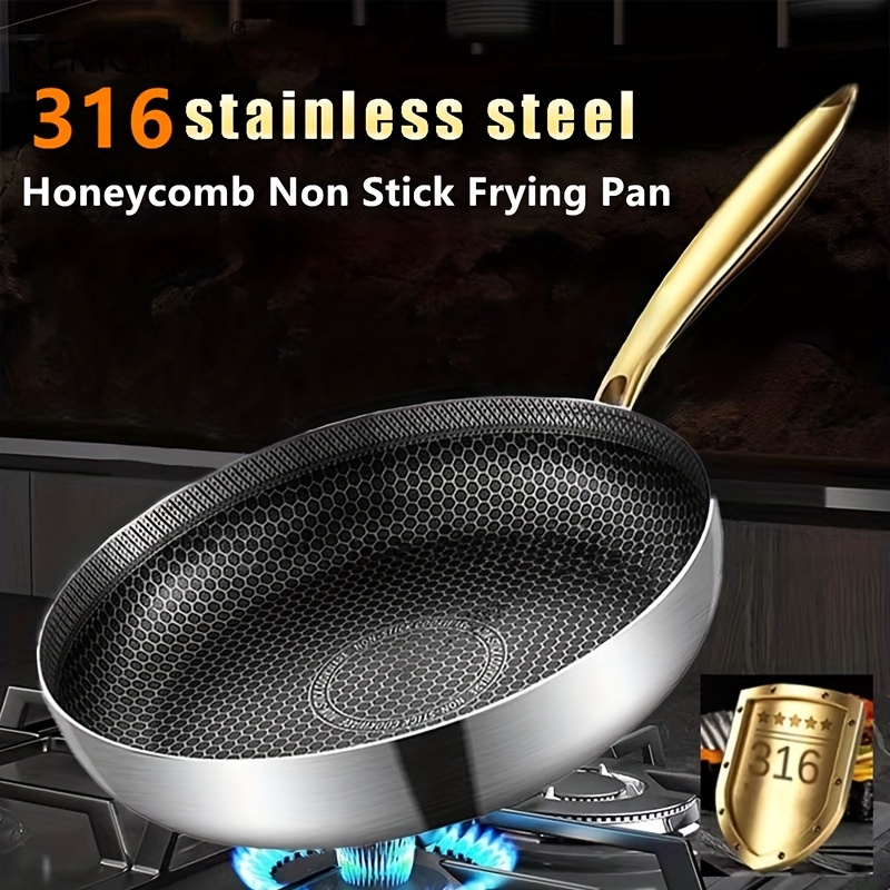 Crepe Pan Nonstick - Panela de Aço Inoxidável 316 Antiaderente