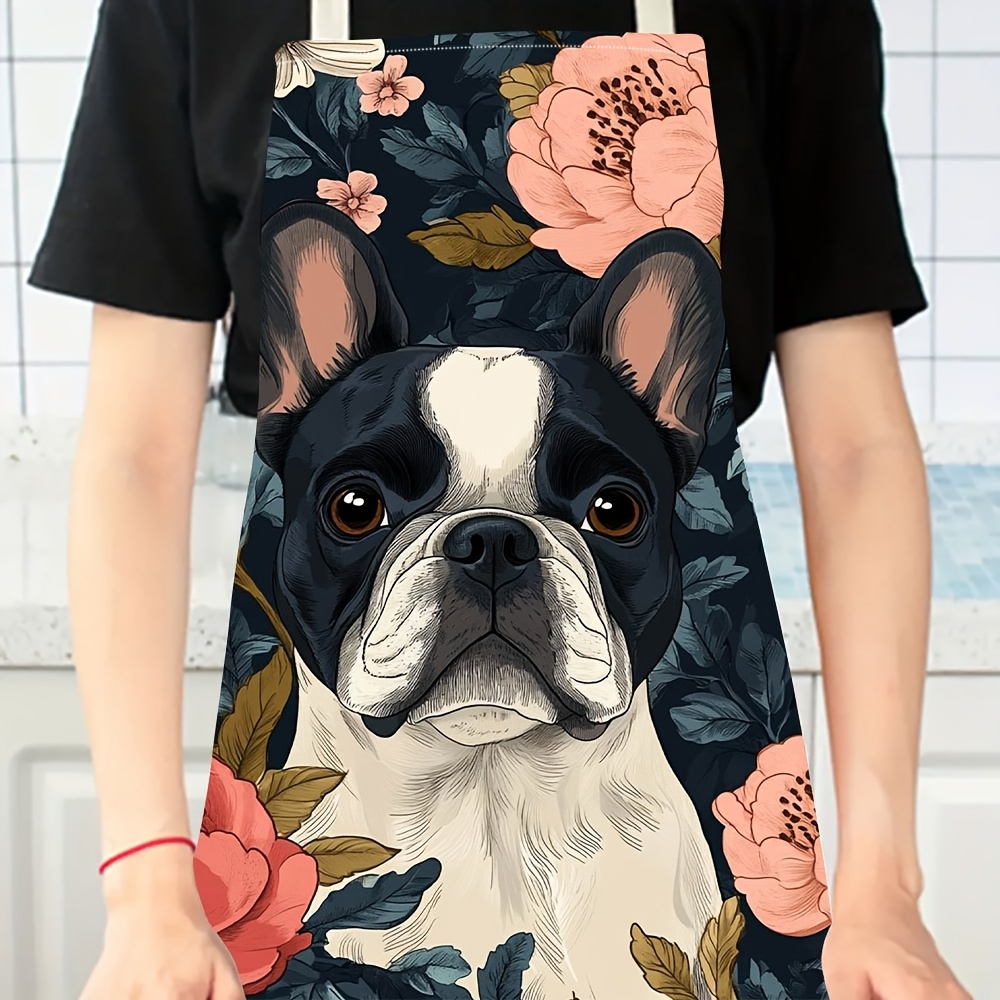 Avental Floral de Bulldog Fran - Home Cooking Ideas avaliação e preço