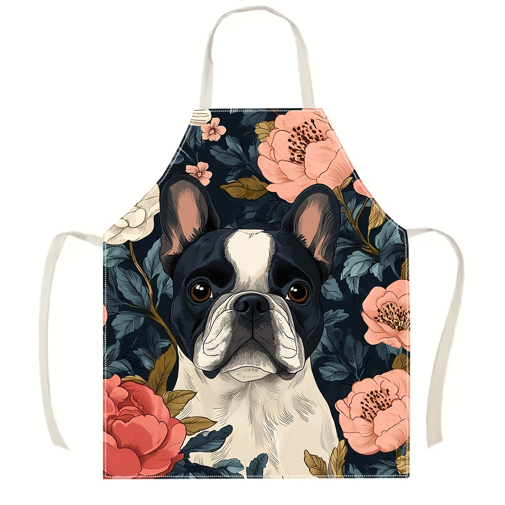 Avental Floral de Bulldog Fran - Home Cooking Ideas avaliação e preço
