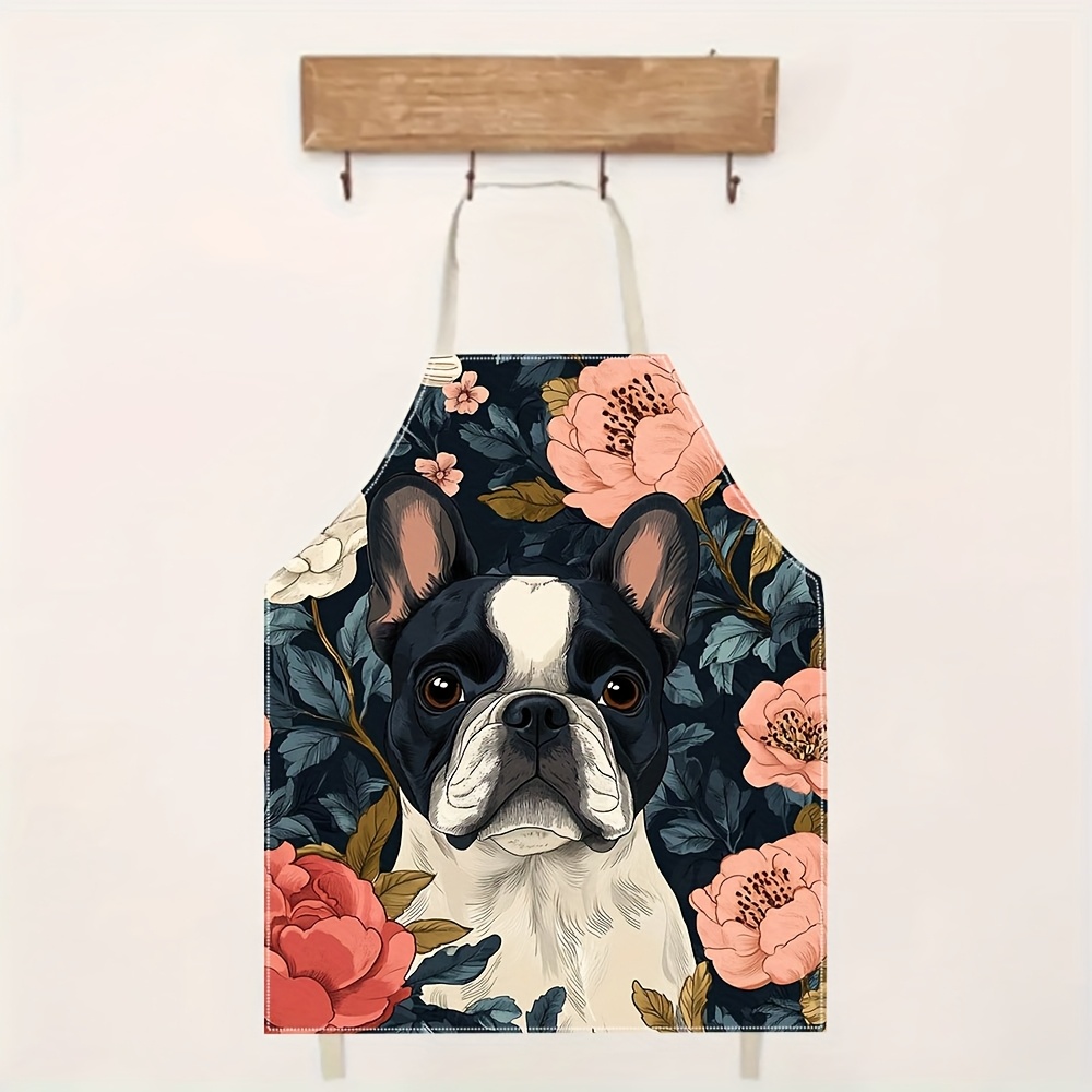 Avental Floral de Bulldog Fran - Home Cooking Ideas avaliação e preço