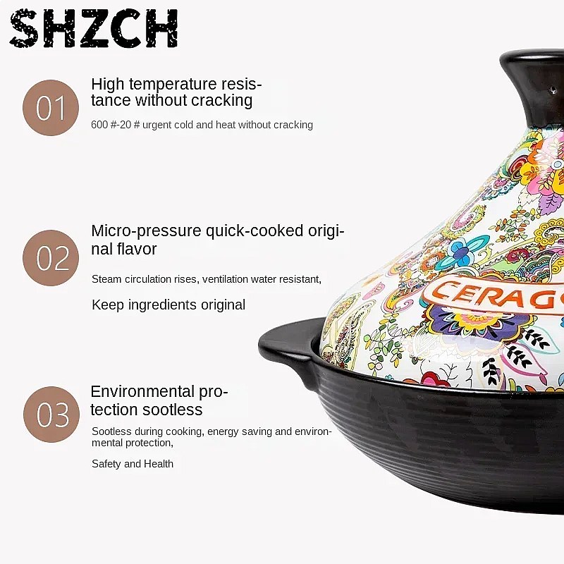 Panela de Barro Cerâmica 2L pa - Tagine Clay Pot avaliação e preço