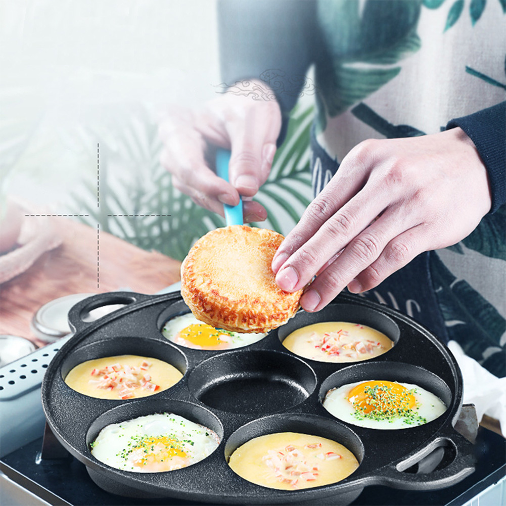 Panela de Fritura com 7 Furos  - Crepe Pan Nonstick avaliação e preço