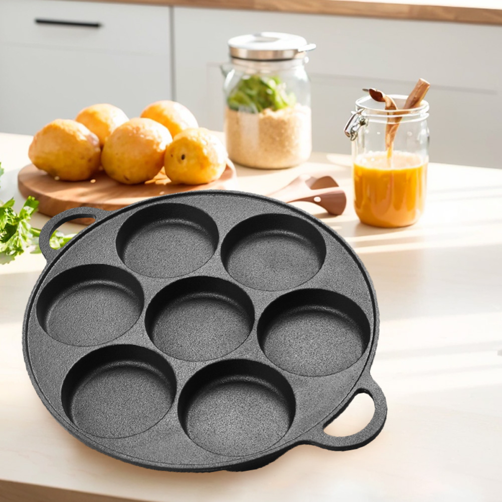 Panela de Fritura com 7 Furos  - Crepe Pan Nonstick avaliação e preço