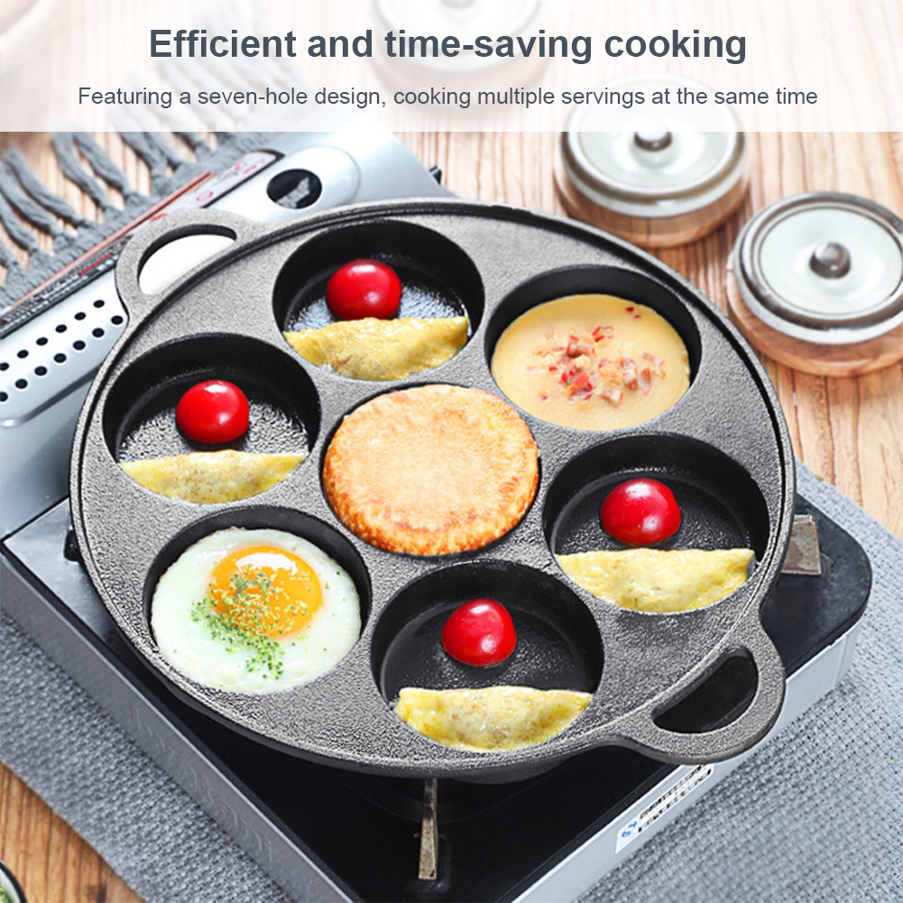 Panela de Fritura com 7 Furos  - Crepe Pan Nonstick avaliação e preço