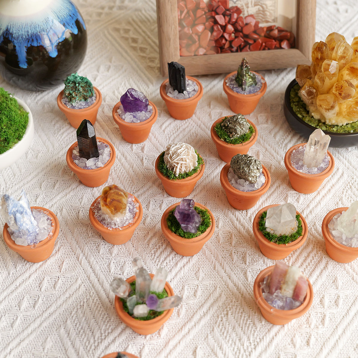 1pc pedras de cristal natural  - Tagine Clay Pot avaliação e preço