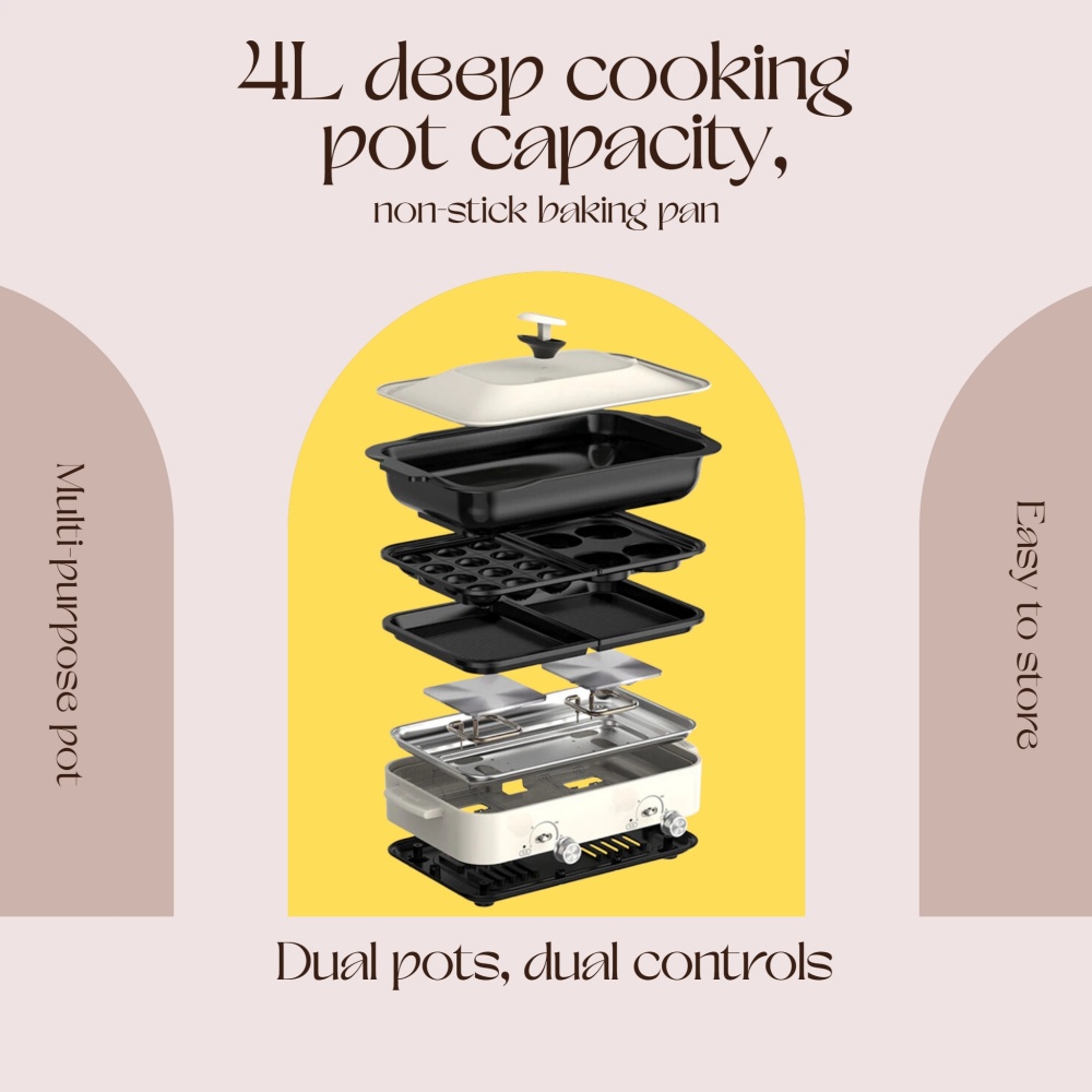 Panela de cozinha multifuncion - Hot Pot Portable Dual avaliação e preço